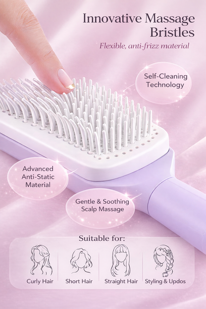 Cepillo Self-Cleaning para el cuidado de tu cabello